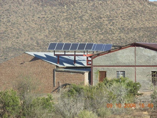 Solar panel installation at Aberdeen Farm